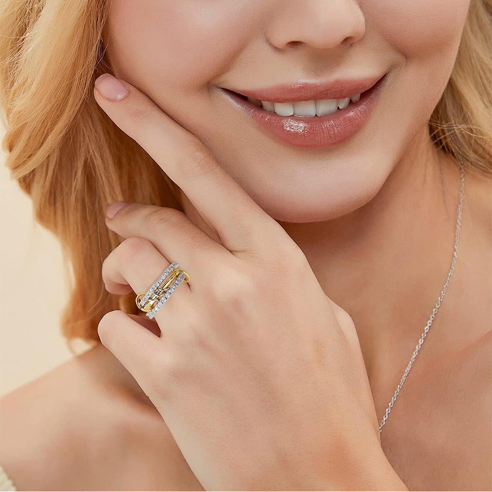 Copper Diamond Ring Ring Fashion