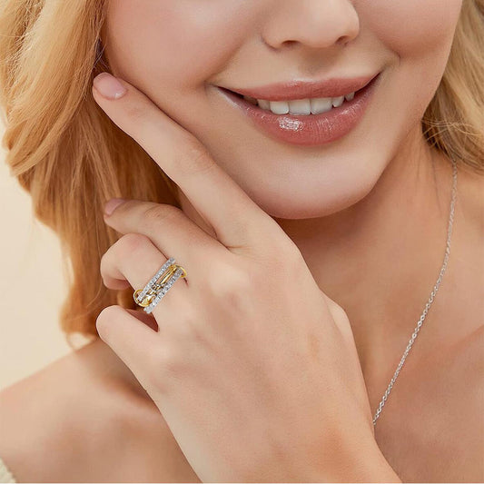 Copper Diamond Ring Ring Fashion