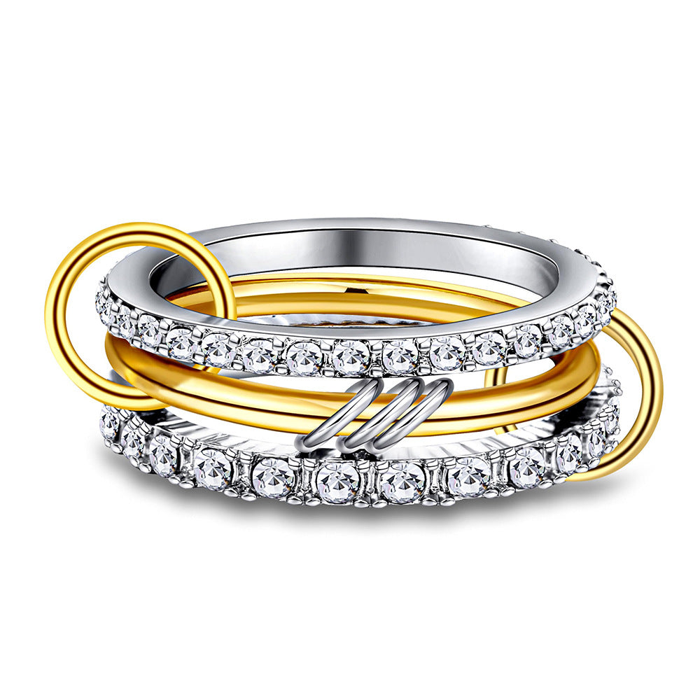 Copper Diamond Ring Ring Fashion